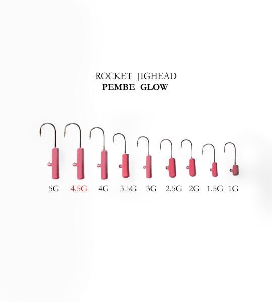 ROCKET JIGHEAD PEMBE GLOW 4P 4.5G