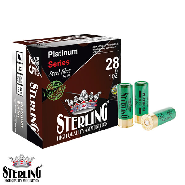 STERLING 12 Cal. Platinum Steel 28 G. No:8 Fişek