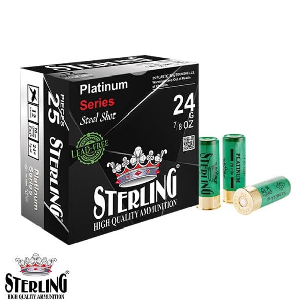 STERLING 12 Cal. Platinum Steel 24 G. No:8 Fişek