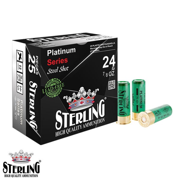 STERLING 12 Cal. Platinum Steel 24 G. No:8 Fişek