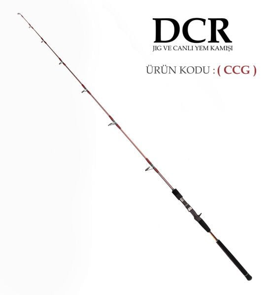 DCR PİRİ REİS TETİKLİ JIG VE CANLI YEM KAMIŞI 185 CM 150-350 BORDO