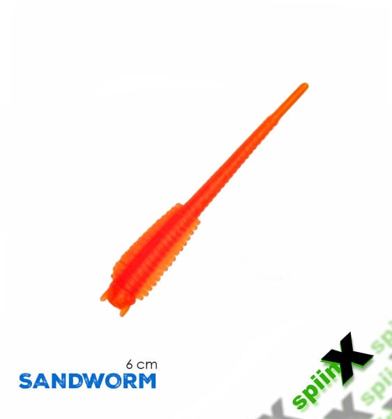 SPIINX SANDWORM SİLİKON 6CM 18P UV ORANGE