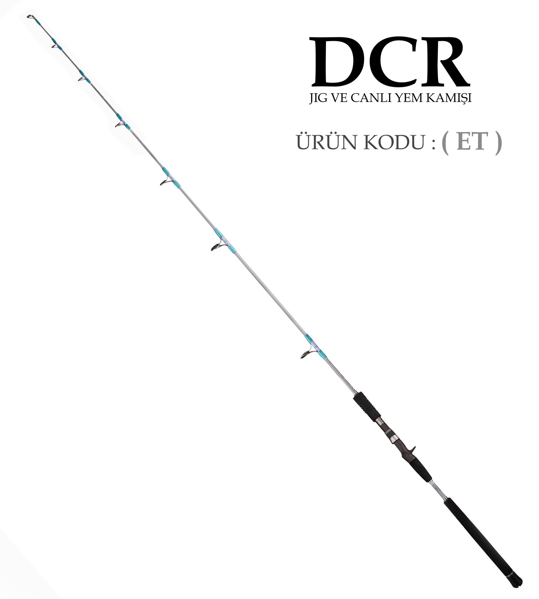 DCR PİRİ REİS TETİKLİ JIG VE CANLI YEM KAMIŞI 185 CM 150-350 GRİ