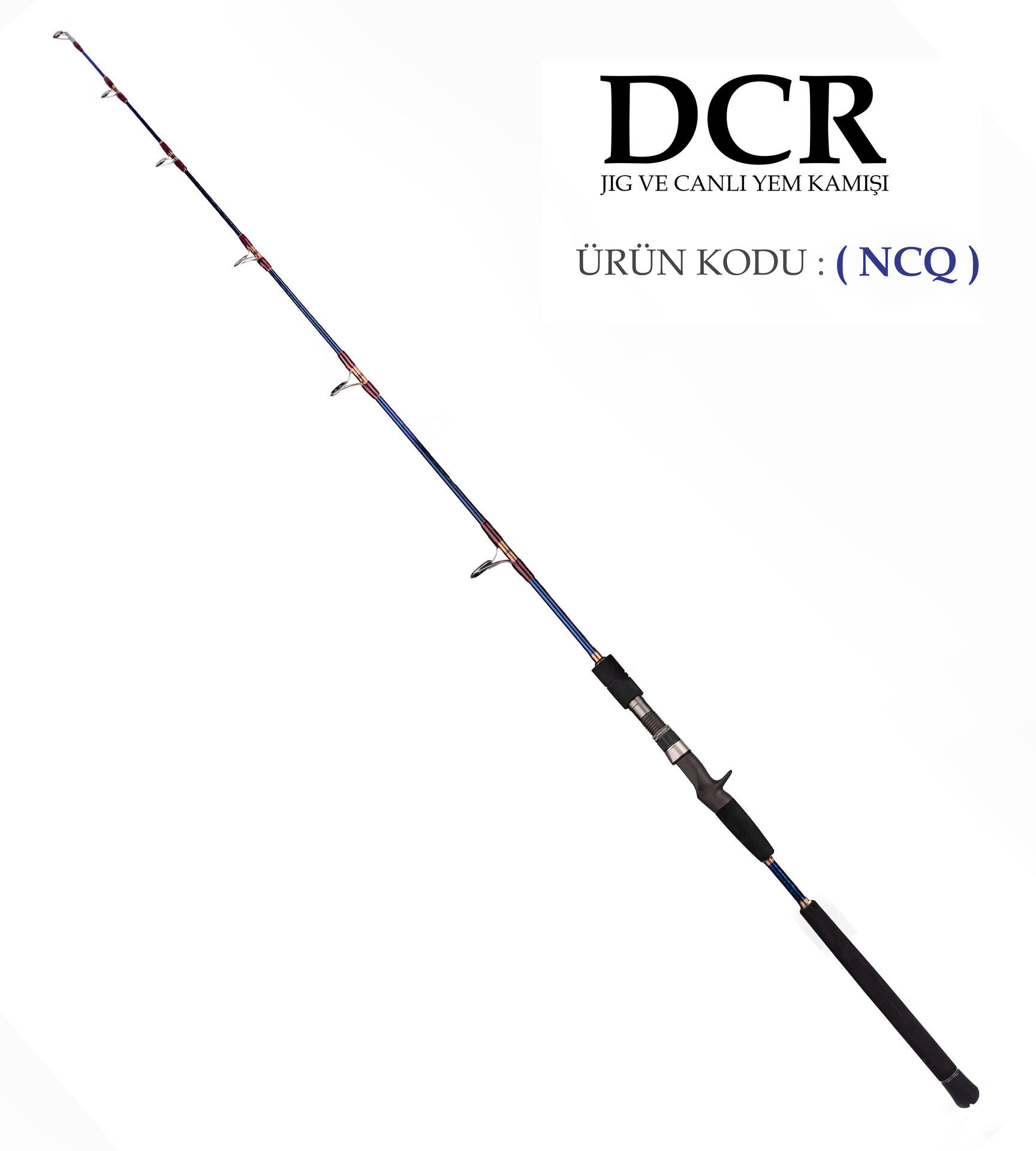 DCR PİRİ REİS TETİKLİ JIG VE CANLI YEM KAMIŞI 185 CM 150-350 LACİVERT