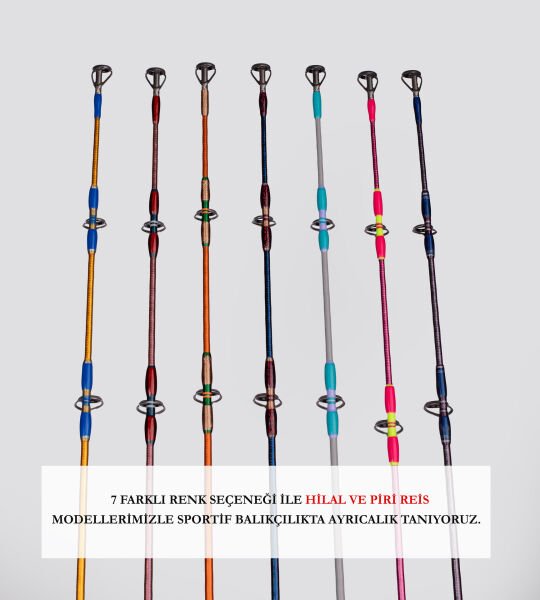 DCR PİRİ REİS TETİKLİ JIG VE CANLI YEM KAMIŞI 185 CM 150-350 TURUNCU