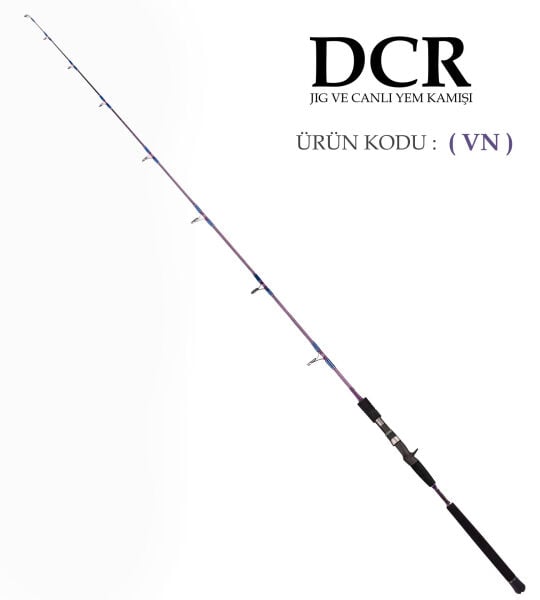 DCR PİRİ REİS TETİKLİ JIG VE CANLI YEM KAMIŞI 185 CM 150-350 MOR
