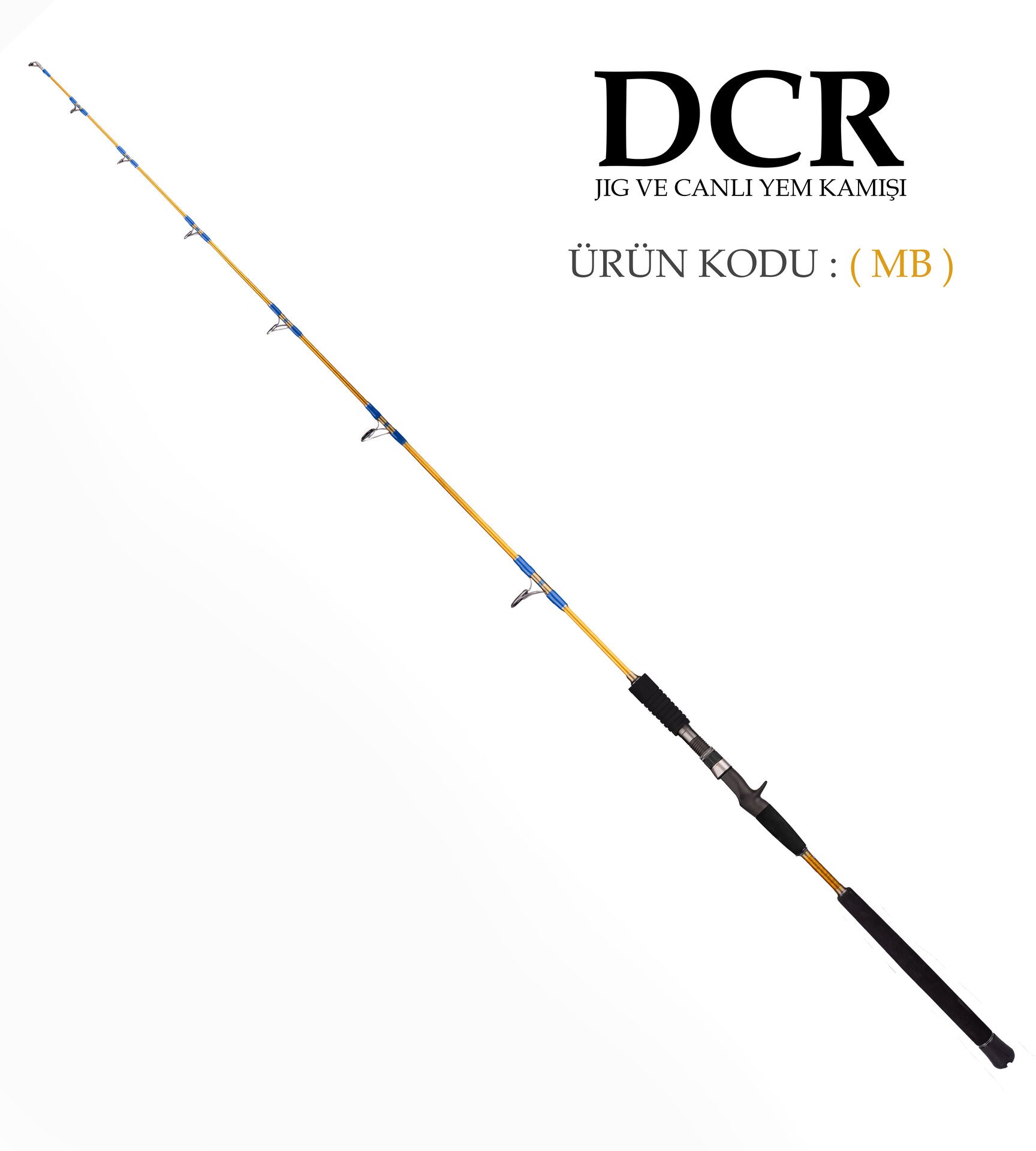 DCR HİLAL TETİKLİ JIG VE CANLI YEM KAMIŞI 185 CM 100-300 HARDAL