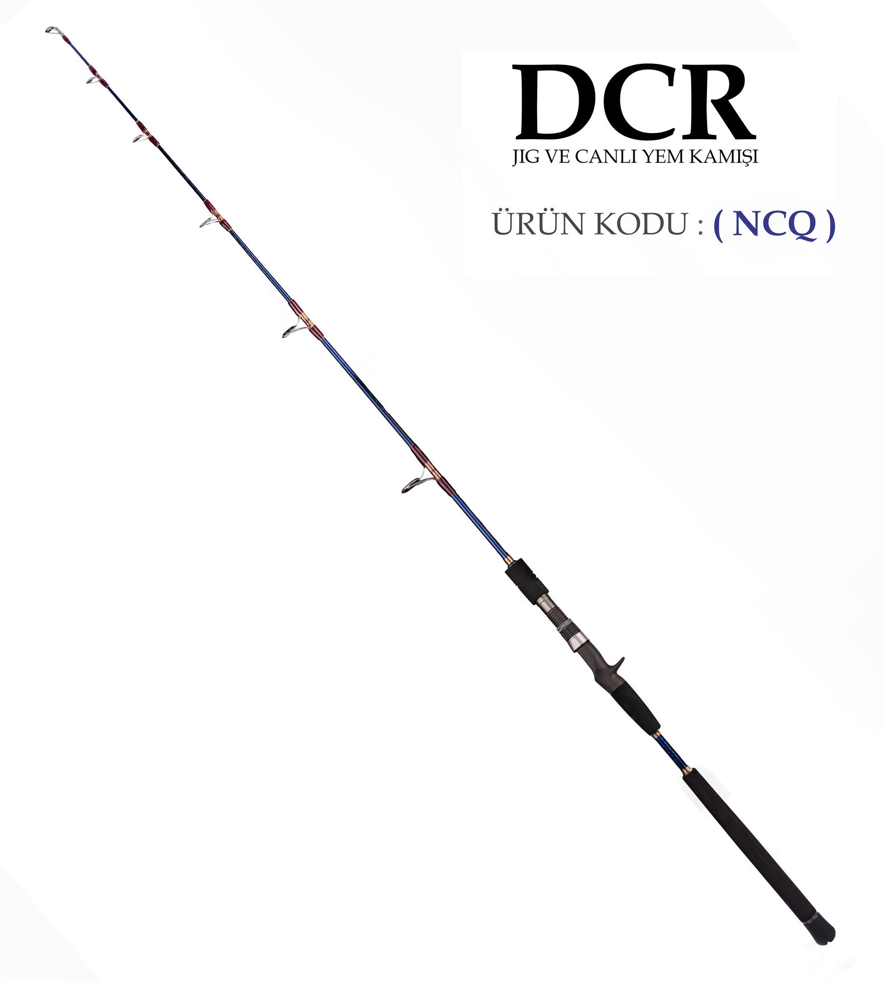 DCR HİLAL TETİKLİ JIG VE CANLI YEM KAMIŞI 185 CM 100-300 LACİVERT