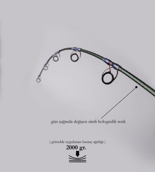 DCR HİLAL TETİKLİ JIG VE CANLI YEM KAMIŞI 185 CM 100-300 MOR
