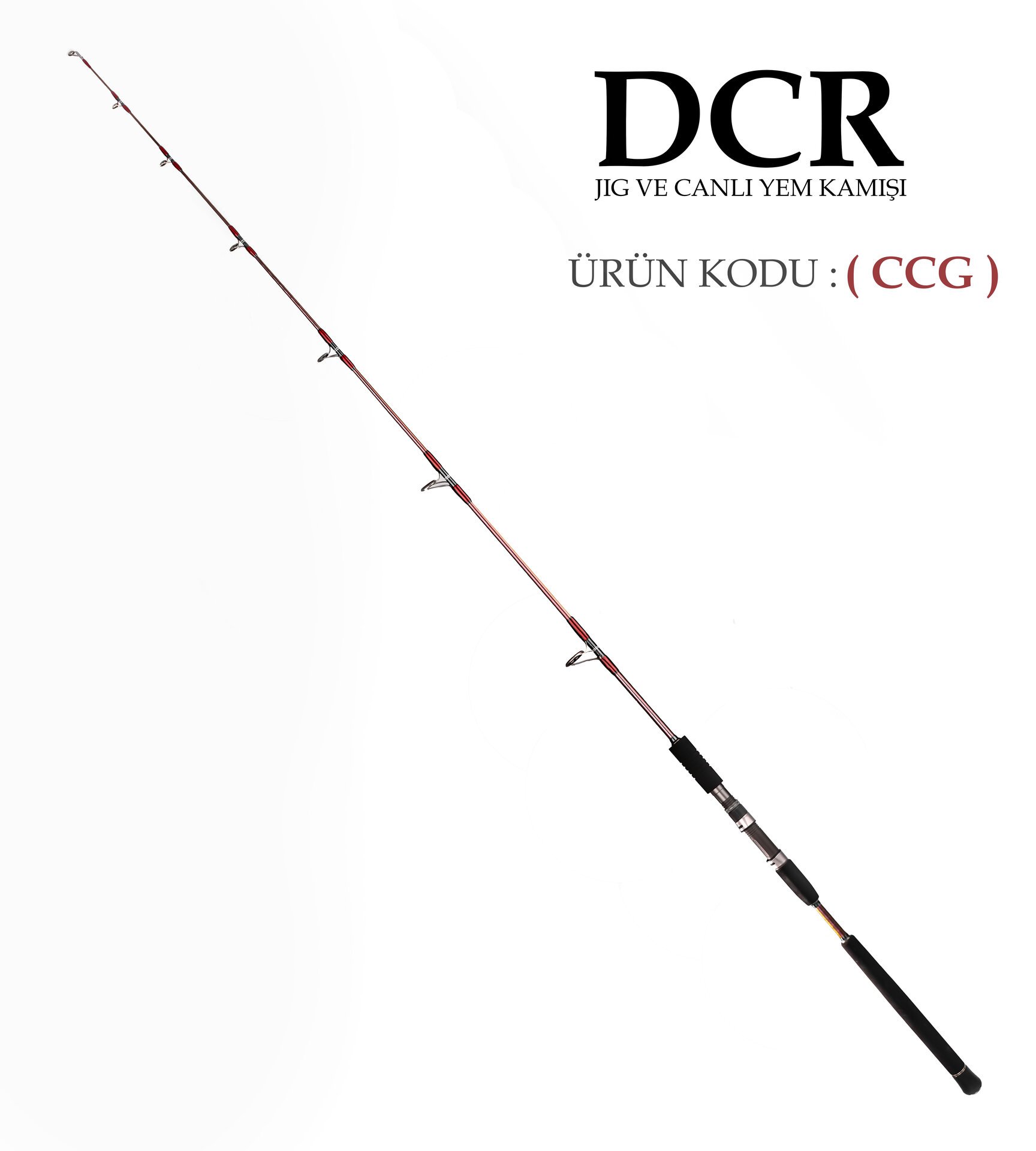 DCR HİLAL JIG VE CANLI YEM KAMIŞI 185 CM 100-300 BORDO