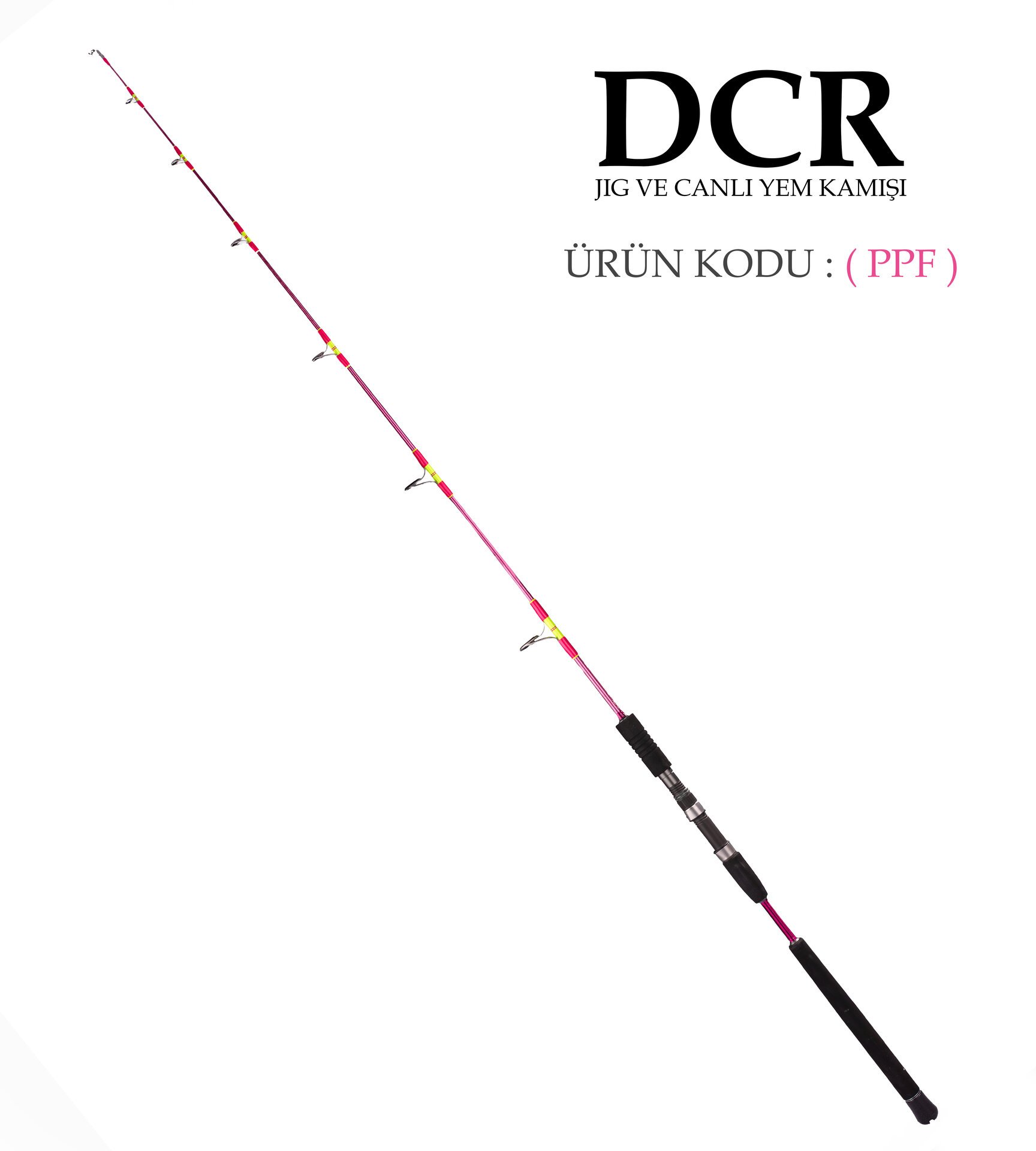 DCR HİLAL JIG VE CANLI YEM KAMIŞI 185 CM 100-300 PEMBE