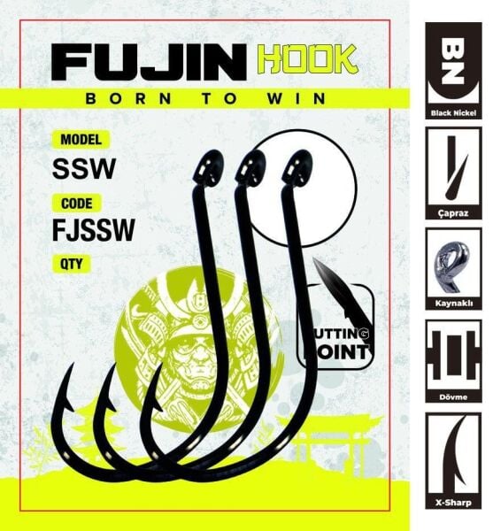 Fujin SSW Delikli Kaynaklı Çapraz  Octopus Kancası