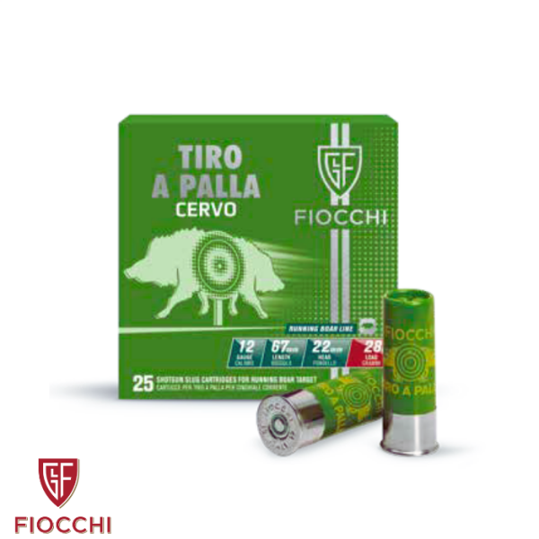 FIOCCHI TIRO A PALLA- CERVO 12 Ga 28 G.