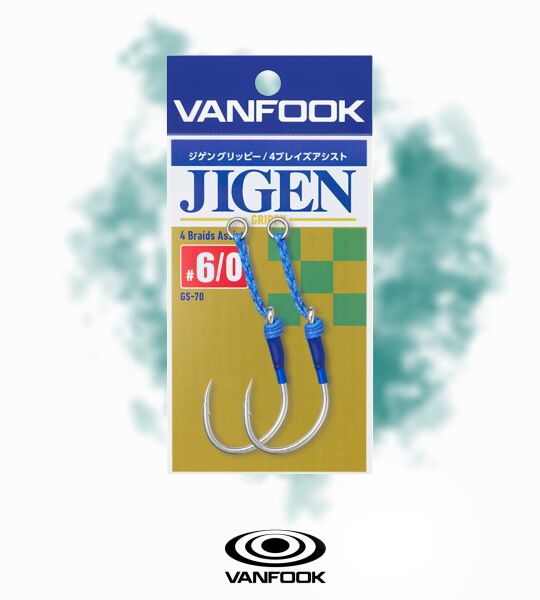 VANFOOK GS-70 JIGEN GRIPPY 4-BRAID ASSIST 2P #6/0
