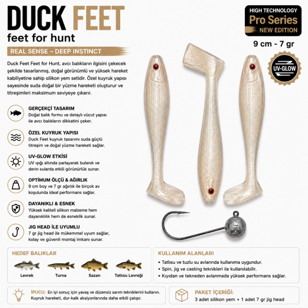 SİLİKON DUCK FEET 9 CM 7 GR COLOR : 03