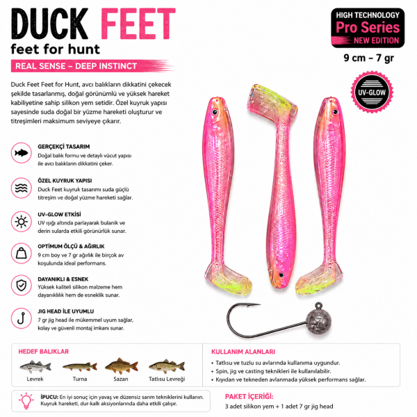 SİLİKON DUCK FEET 9 CM 7 GR COLOR : 04