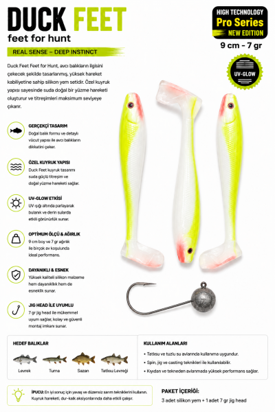 SİLİKON DUCK FEET 9 CM 7 GR COLOR : 07