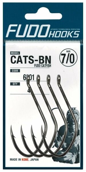 6901 FUDO CATFISH #10/0 BLACK NIKEL 2P