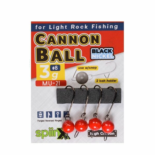 SPIINX CANNON BALL JIGHEAD KIRMIZI 2G #8 4P