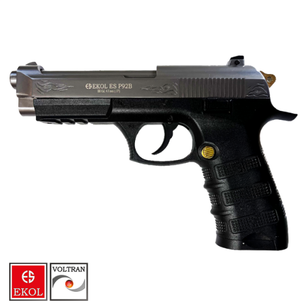 EKOL S P92 B Polimer Füme Altın Havalı Tab Blwbck