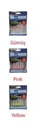 Captain 3521 Mad Bite 4cm Jig Headli Worm LRF Silikon Yem 5'li Set
