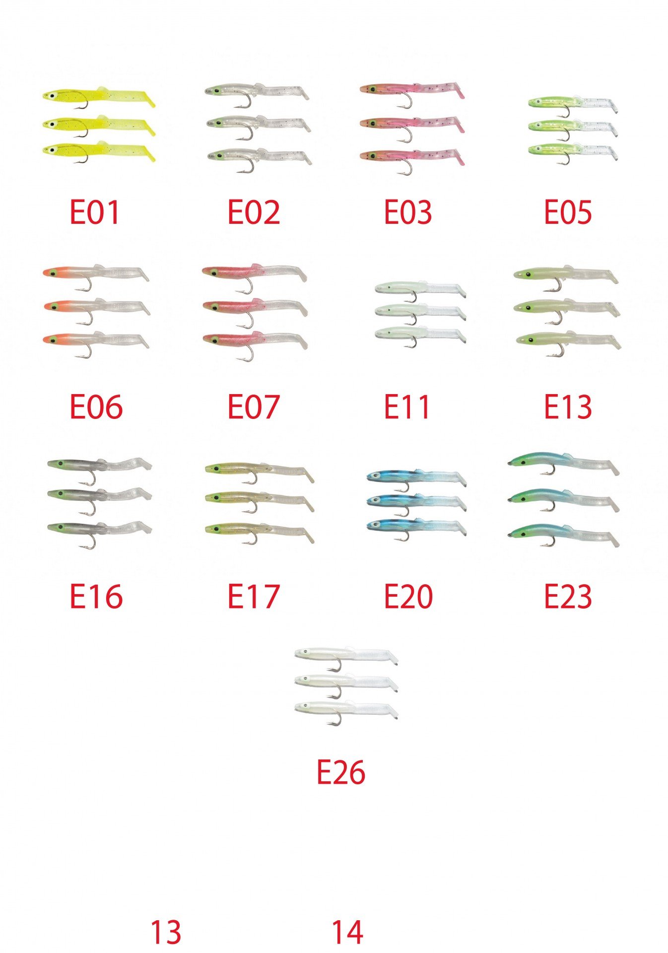 Captain 3525 Eel Fish 7.5cm Silikon Zargana Suni Yem 3'lü Paket