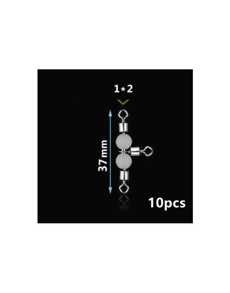 Captain 5049 Üçlü Boncuklu Fırdöndü 10'lu Paket Black Nikel