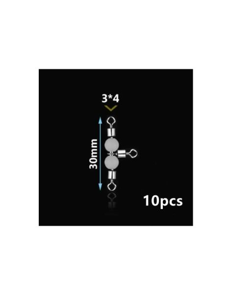 Captain 5049 Üçlü Boncuklu Fırdöndü 10'lu Paket Black Nikel