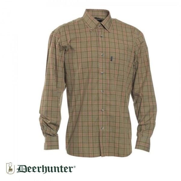 T. DEERHUNTER Marshall Red Kareli Uzun Kol Gömlek 41/42