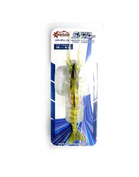 Captain 3049 Magic Shrimp 3D Silikon Karides 76mm 5.5gr Suni Yem