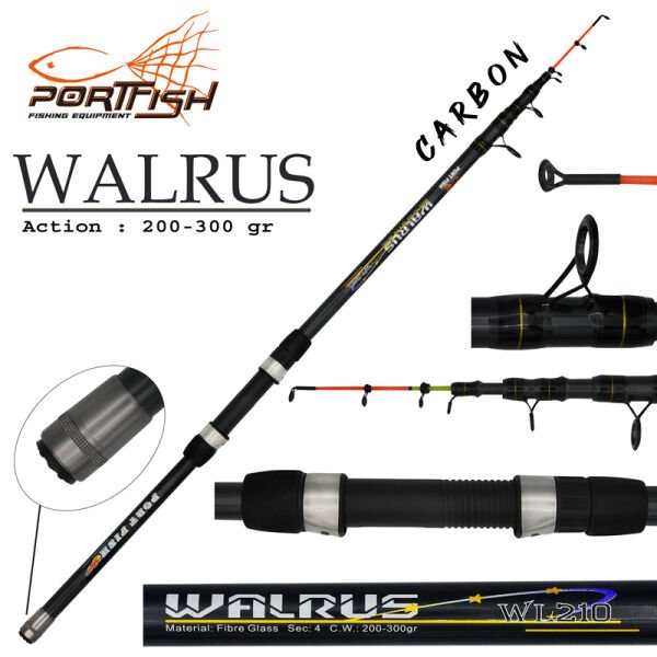 Portfish Walrus Teleskopik Tekne Kamışı 100-200 gr
