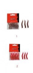 Captain 3564 Ajibishi Silk Worm 5.5cm LRF Silikon Yem 8'li Set
