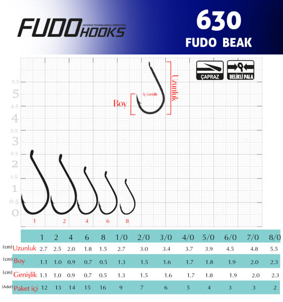 6301 FUDO BEAK #6/0 BLACK NIKEL 3P
