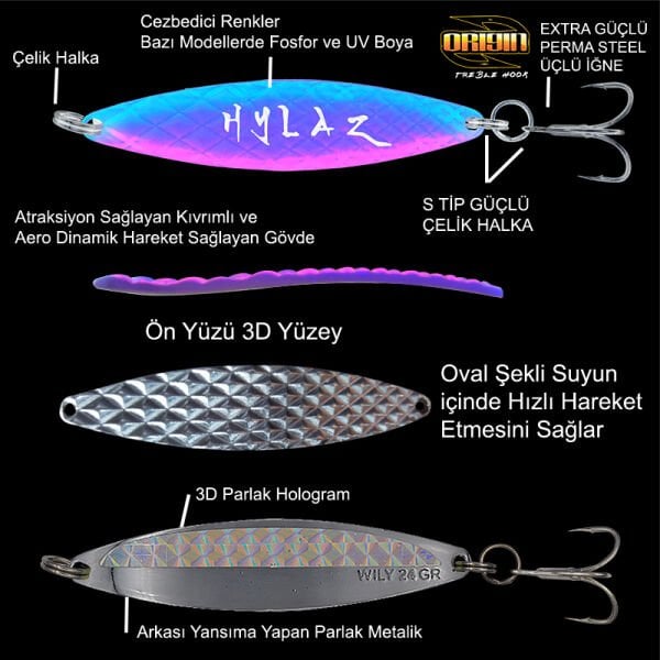 Wily Hylaz Kaşık  20 gr  80 mm - Hologramlı