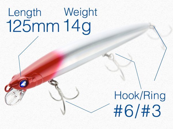BlueBlue Blooowin! 125F 14G Slim Maket Balık