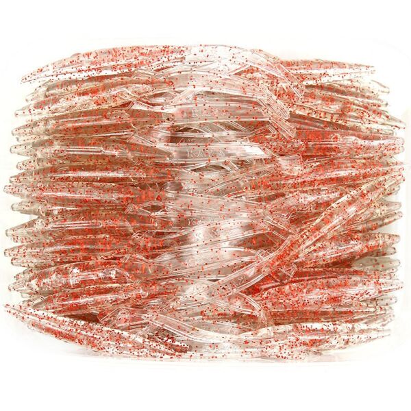 Sasi Silikon Yuvarlak 8.5 Cm 100P Şeffaf Kırmızı Simli
