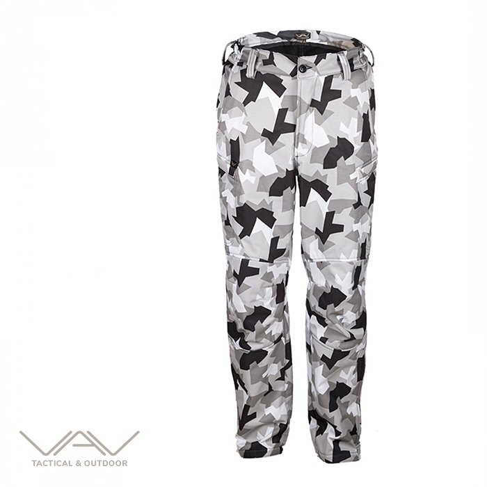 VAV Softshell Pantolon Siyah Beyaz