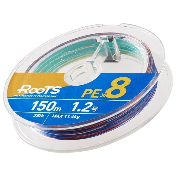 Gosen X8 Roots PE 8 Örgü Spin İp Misina 150mt Multi Color 1.2PE
