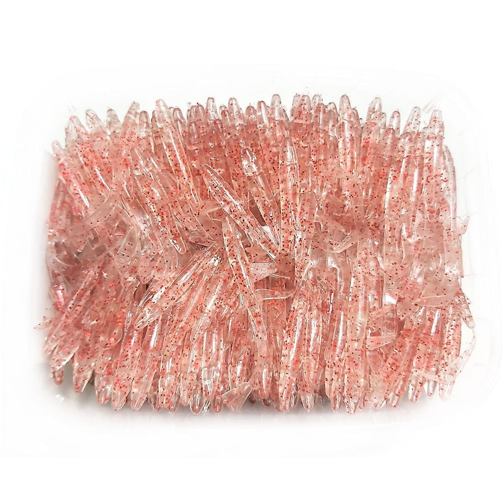 Sasi Silikon 6.5cm 100P Şeffaf Kırmızı Simli