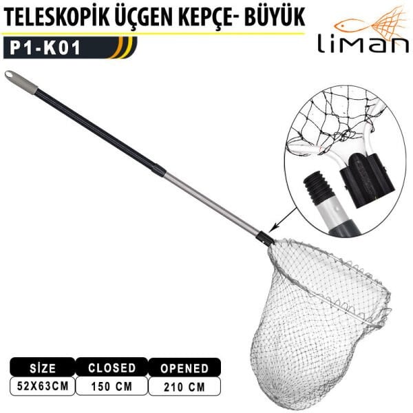 Liman Teleskopik  Üçgen Kepçe Büyük