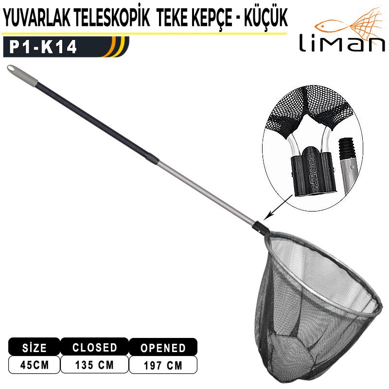 Liman Yuvarlak Teleskopik Teke Kepçe Küçük