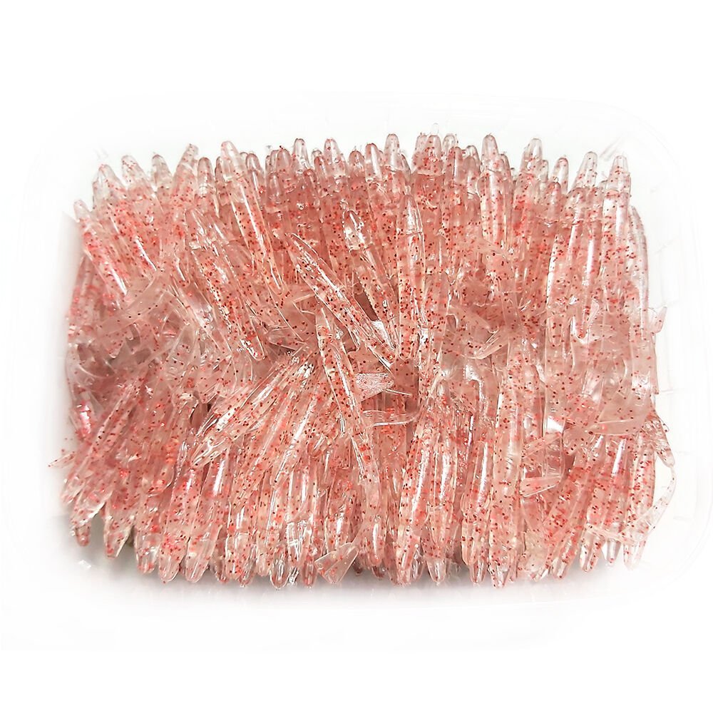 Sasi Silikon 5.5cm 200P Şeffaf Kırmızı Simli
