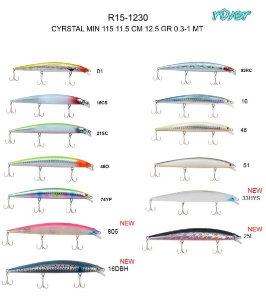 River Cyrstal Min 115F 11.5Cm 12.5G Maket Balık 74YP