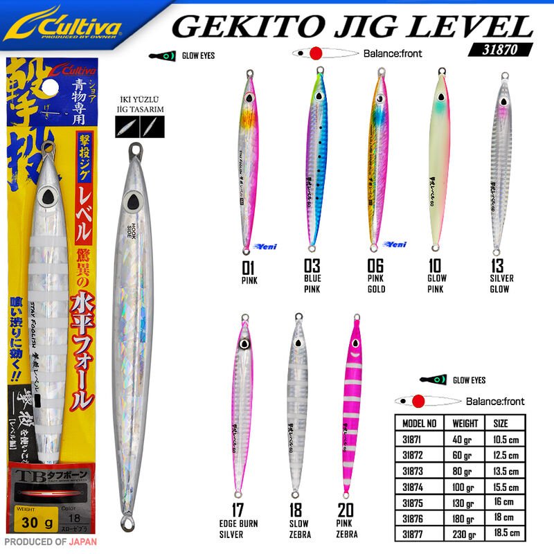 Cultiva  JİG 31870 Gekito Jig Level 30g 9.5 cm