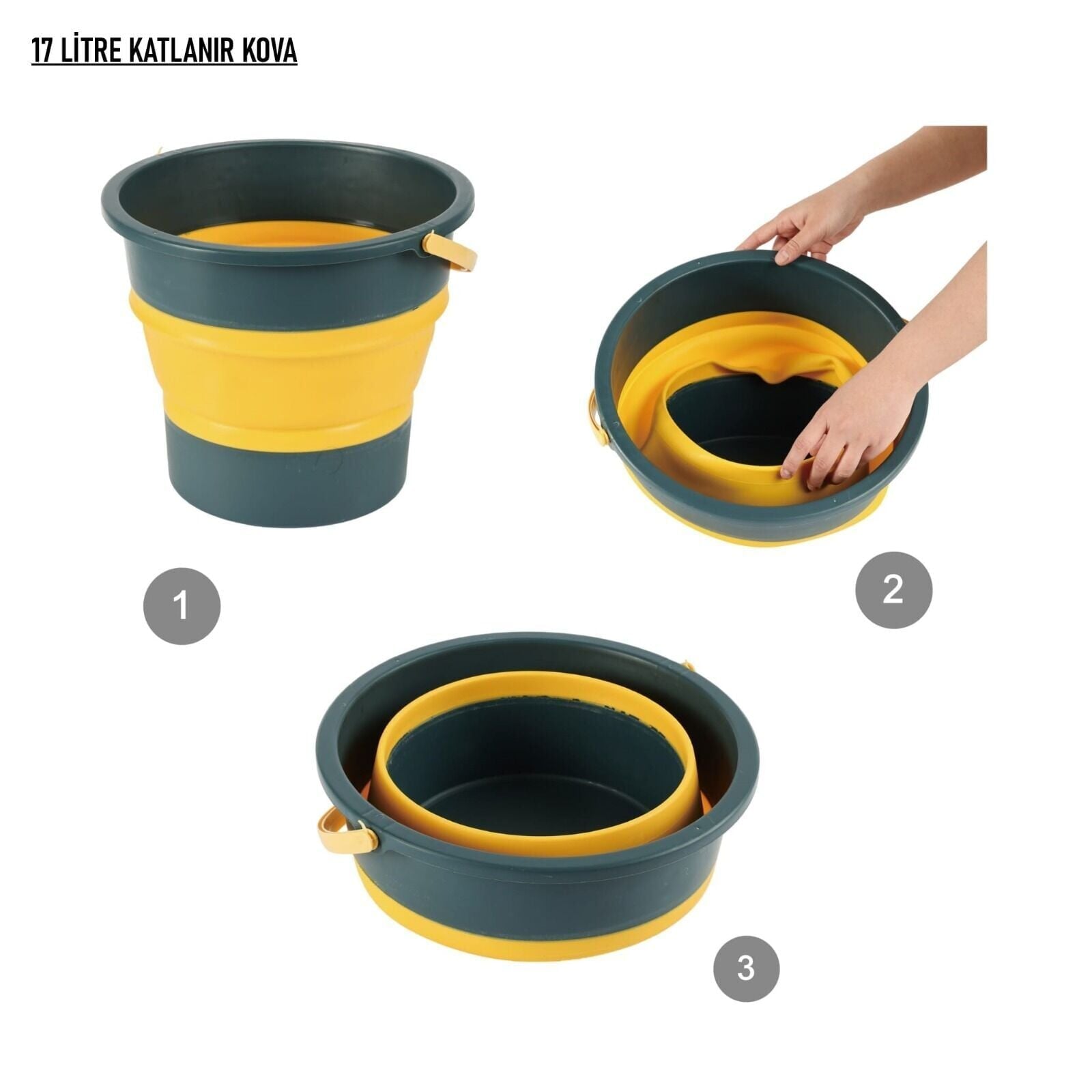 KUTU BALIKÇI KOVASI KATLANIR 17 LT