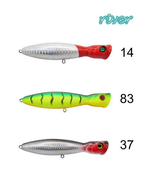 River Bighead Pop 100 10Cm 17G Popper Maket Balık 14