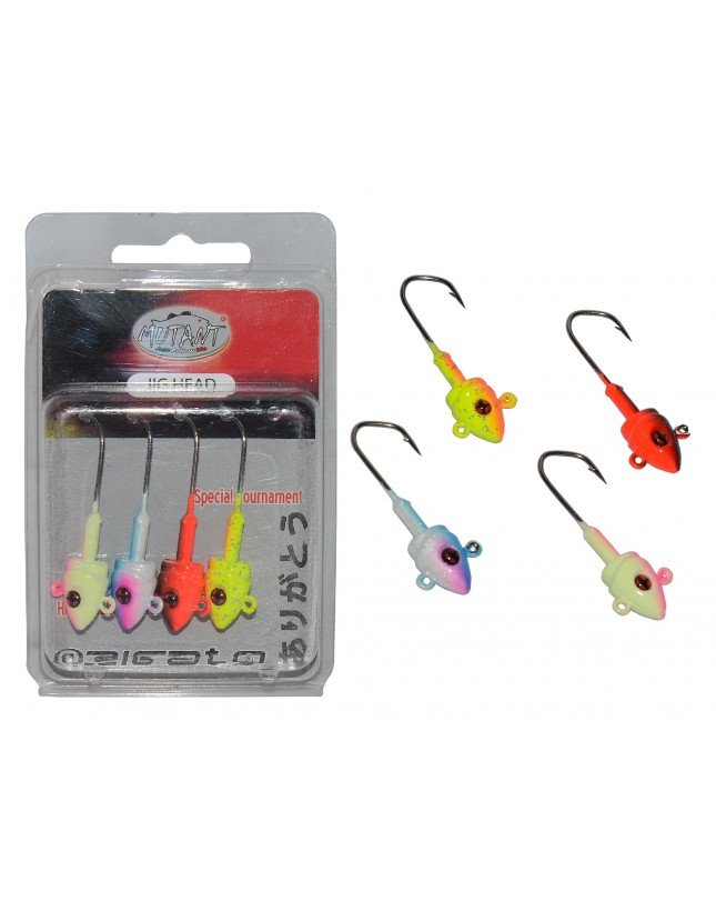 Mutant 6412 Jig Head Rigato Body 4'lü Mix Set Çift Yönlü Jig Head