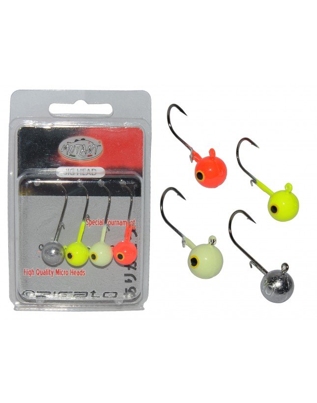 Mutant 6414 Jig Head Rigato Tip Top 4'lü Mix Set Tırnaklı Jig Head