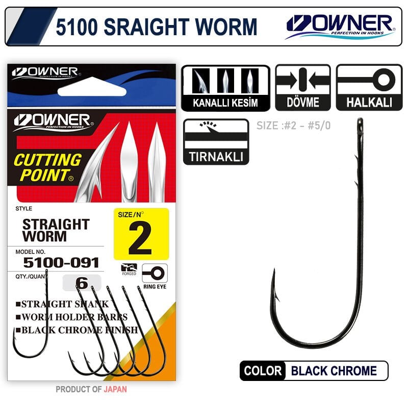 Owner 5100 Uzun Pala Lüfer İğnesi İğne