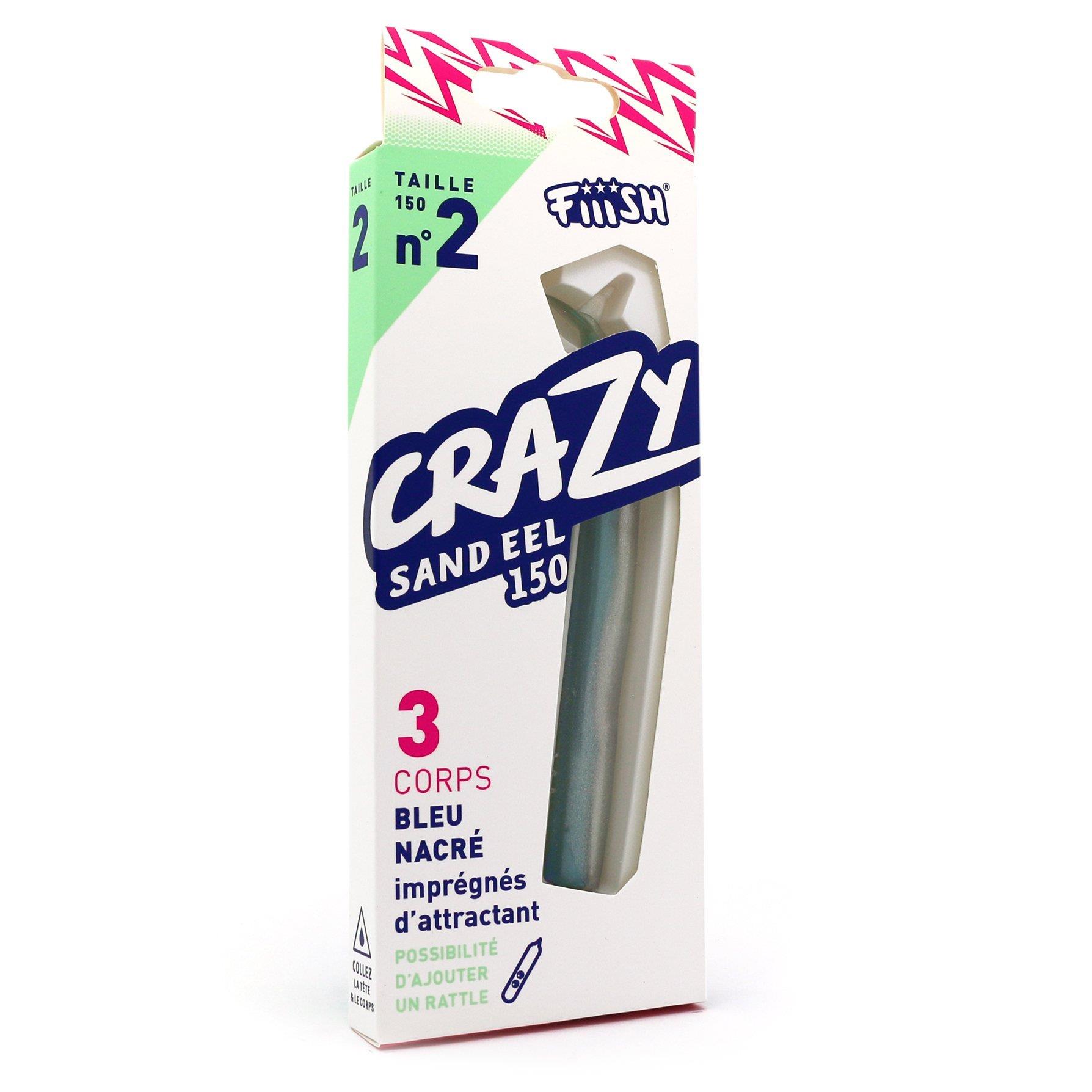 Crazy Sandeel CSE150/2 CSE233 3X Gövde Blue Nacre Silikon Yem